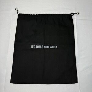 Nicholas Kirkwood Black Drawstring Dust Bag 11x13" Travel Dustbag